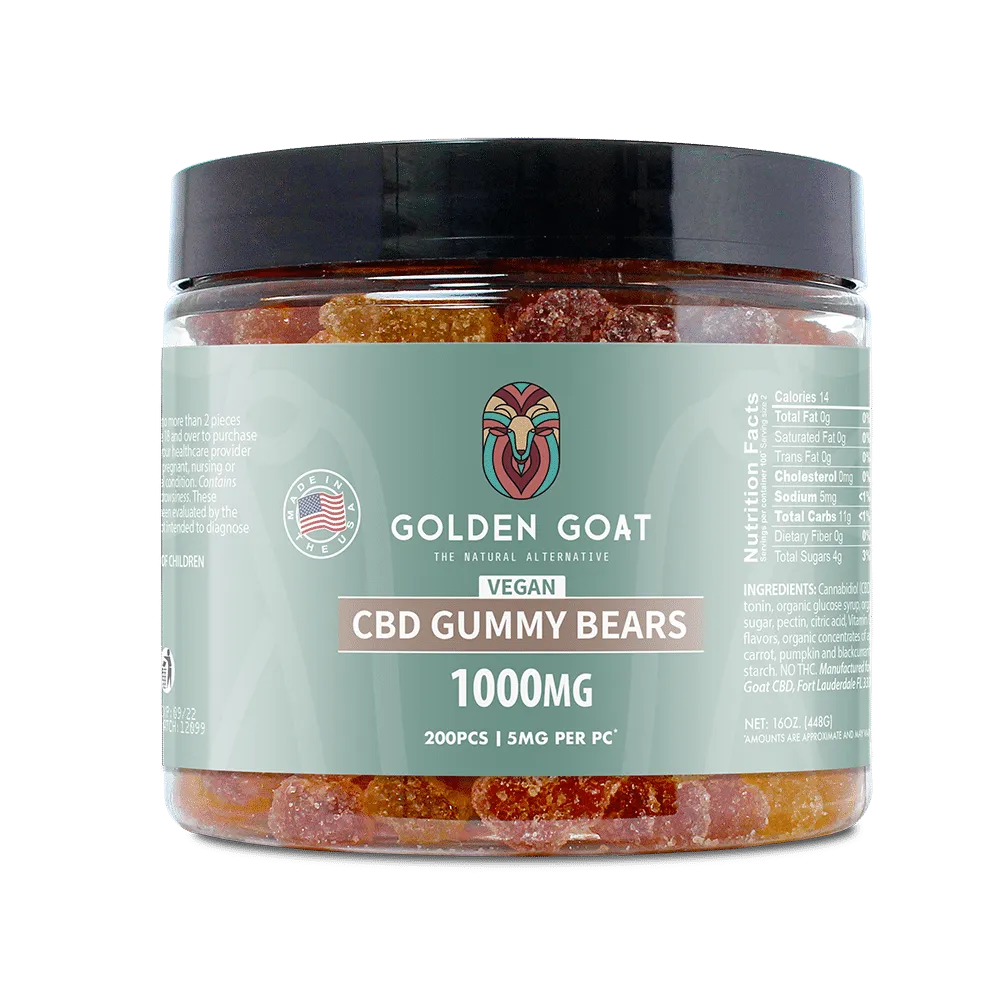 a jar of cbd gummy bears