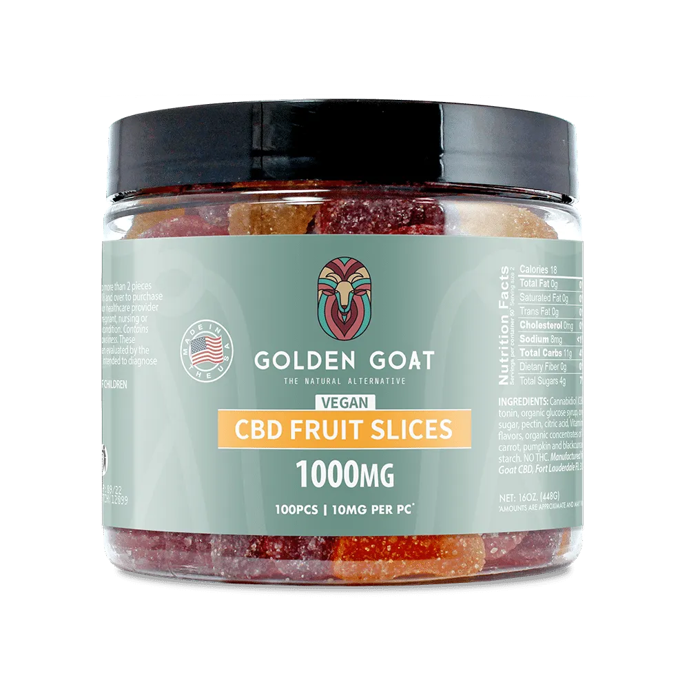 a jar of cbd fruit slices