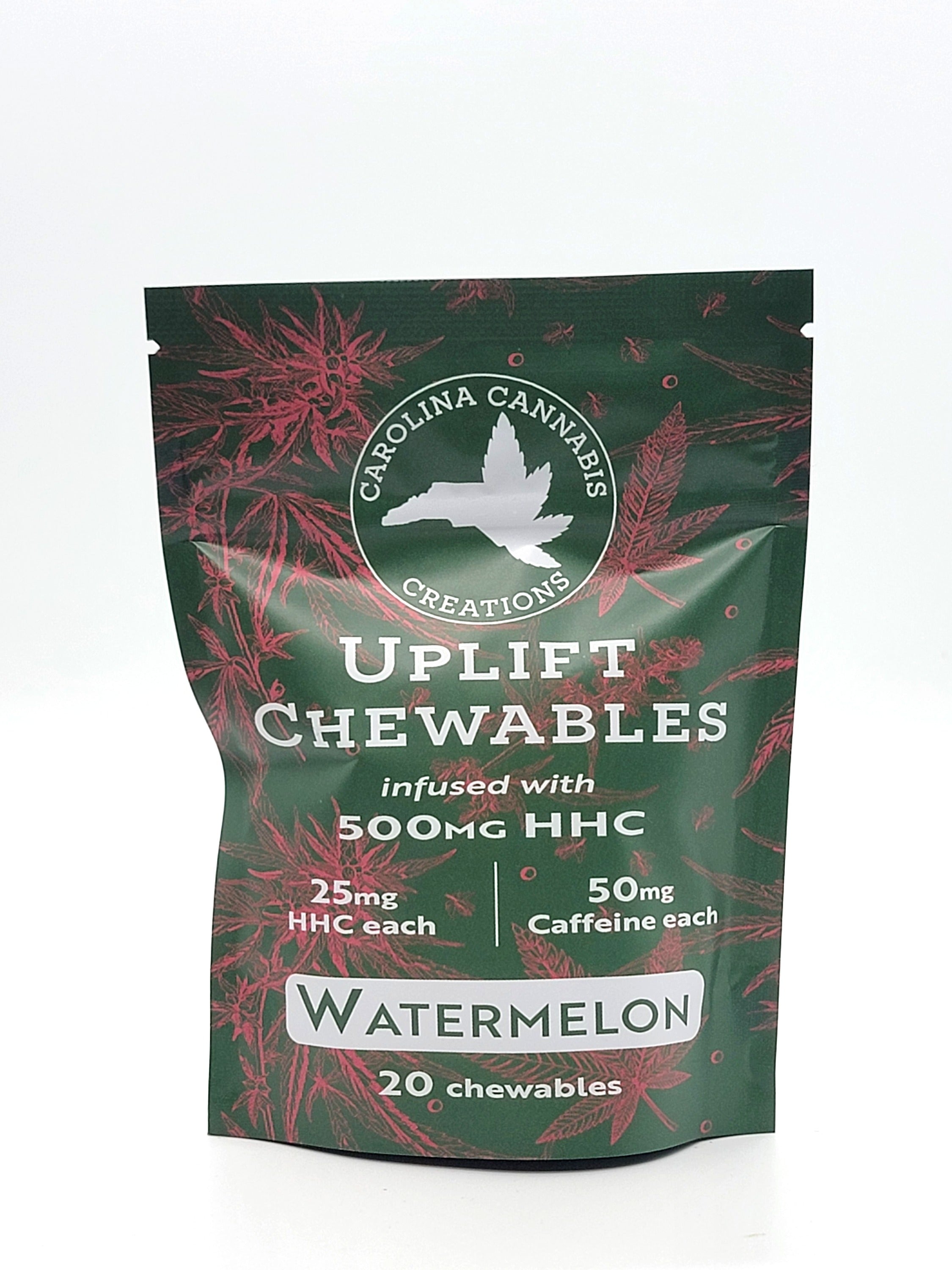 Uplift Chewables | HHC+Caffeine | Watermelon 20ct bag - Emerald Ventures MN LLC