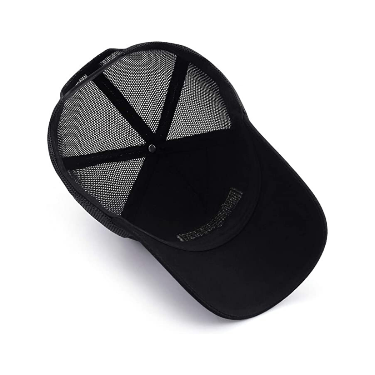 a black hat with a mesh visor