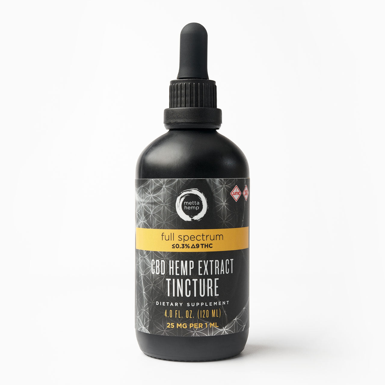 a bottle of tincture sitting on a white surface